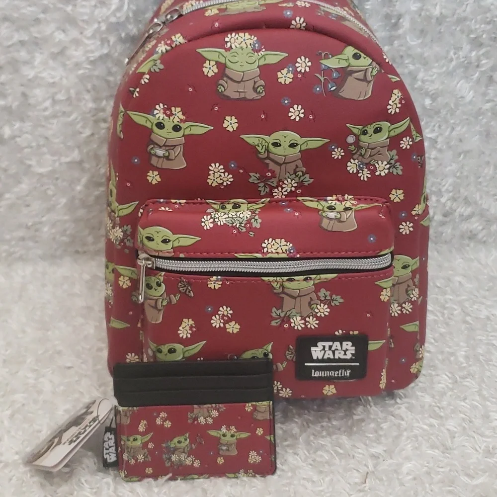 Loungefly Star Wars The Child Mandalorian mini backpack and cardholder